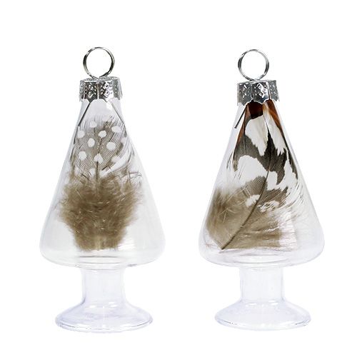 Floristik24 Korttikotelolasi jousella 4cm x 8cm kirkas 2kpl