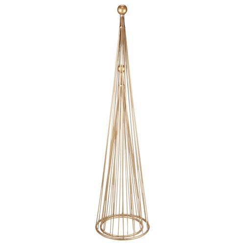 Floristik24 Joulukuusi metallikoriste kultakäpyjä H62/83cm 2 kpl setti