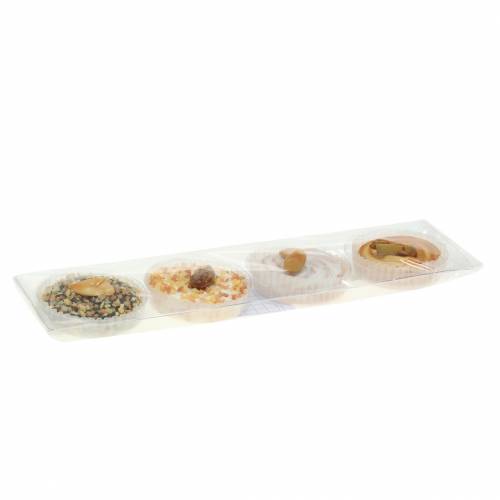 Floristik24 Keinotekoisesti lajiteltu pähkinä torttu 5cm 4kpl
