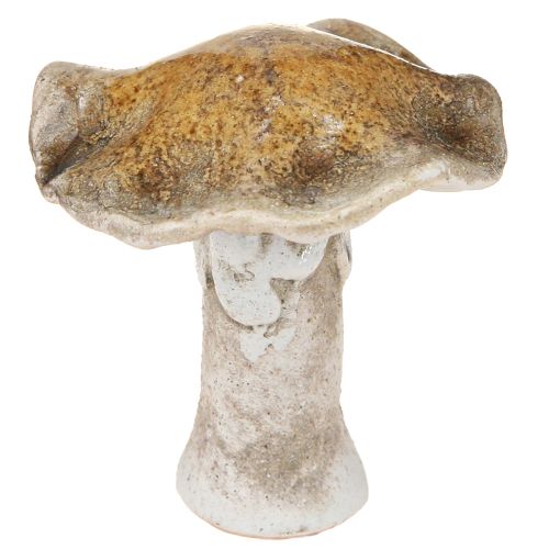 Floristik24 Keraamiset koristeelliset sienet pöytäkoriste punaruskea keltainen K6cm 6 kpl