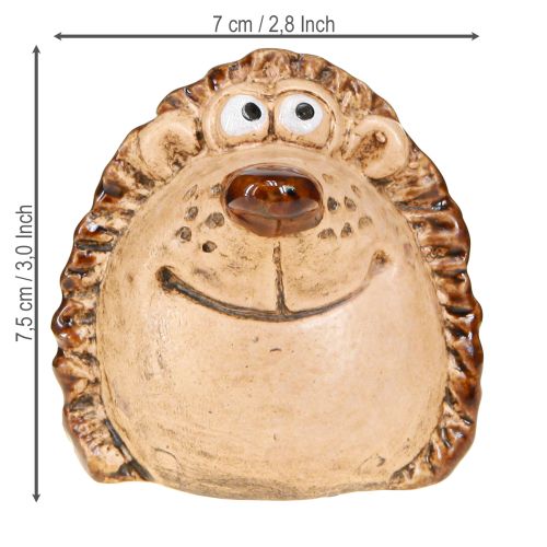 kohteita Keraaminen siilihahmo, syksyn koriste, käsinmaalattu, K7cm, 3 kpl