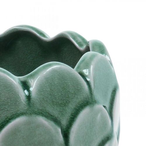 kohteita Keraaminen kukkaruukku Vintage Green Crackle Glaze Ø13cm K11cm