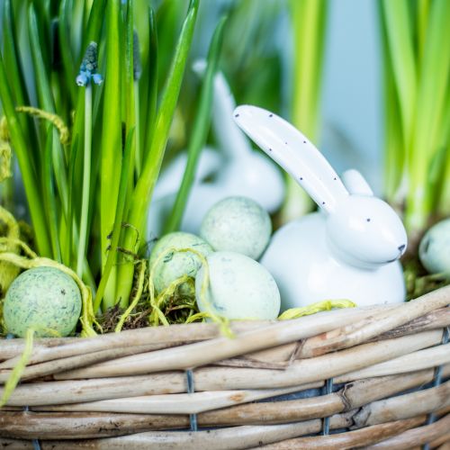 Floristik24 Keraaminen kani valkoinen 8,5 cm 4kpl