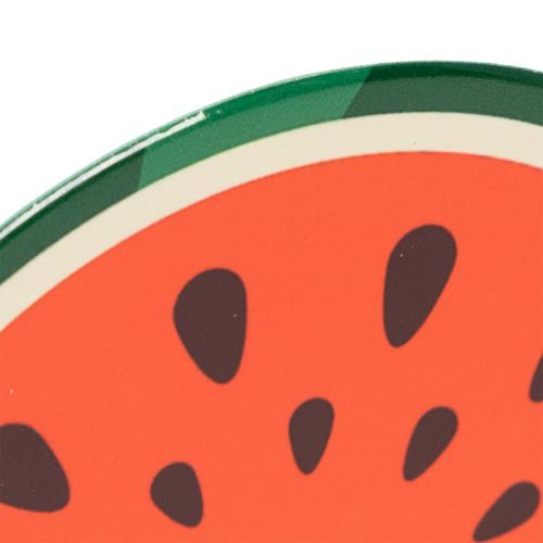 kohteita Hedelmälasinalussetti, hedelmäaiheinen, pöytäkoriste, keittiö ja olohuone, 10 cm, 6 kpl