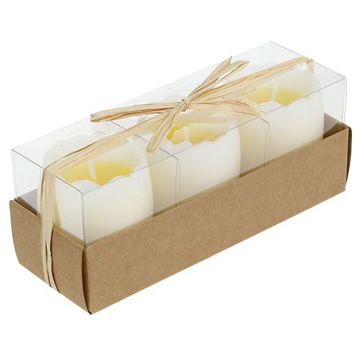 Floristik24 Kynttilä munankeltaisessa 5,5 cm 3kpl