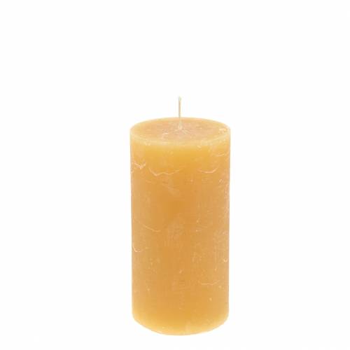Floristik24 Värilliset kynttilät hunaja 50×100mm 4kpl
