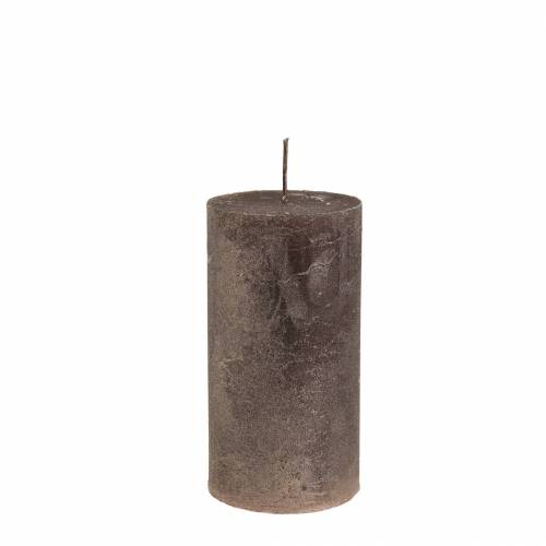 Floristik24 Yksiväriset kynttilät kupari metalli 50×100mm 4kpl