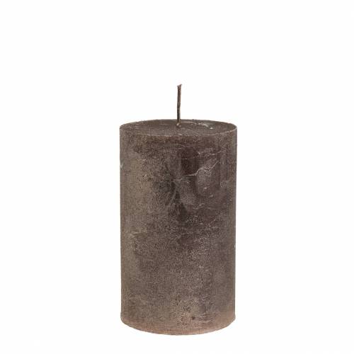 Floristik24 Yksiväriset kynttilät Kupari metalli 60×100mm 4 kpl