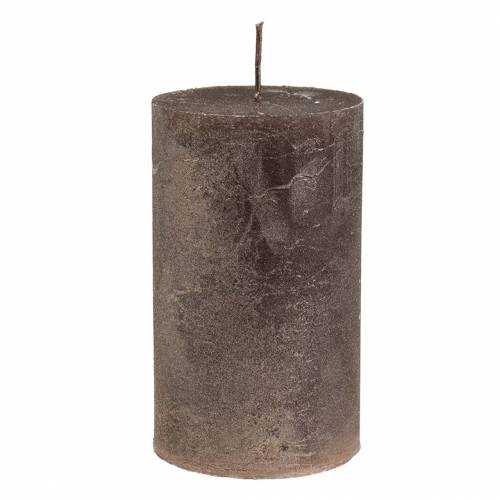 Floristik24 Yksiväriset kynttilät kupari metalli 85×150mm 2kpl