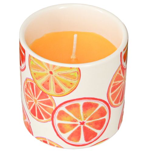 Kynttilät ulkokäyttöön keraaminen ruukku Citronella Fruit H7cm 3kpl
