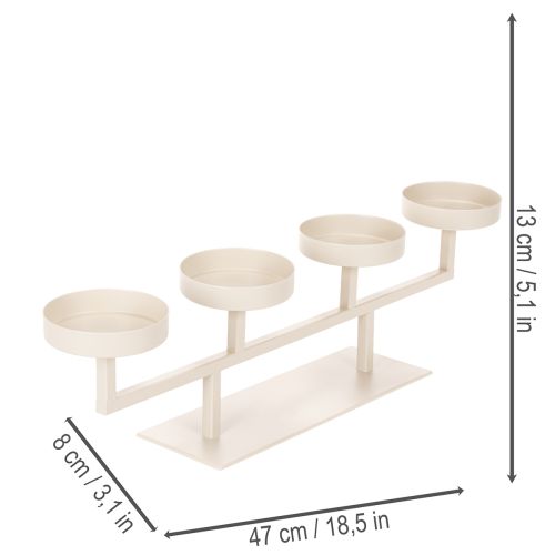 Moderni kynttilänjalka neljällä kynttilälautasella, 47 cm | Floristik24.fi