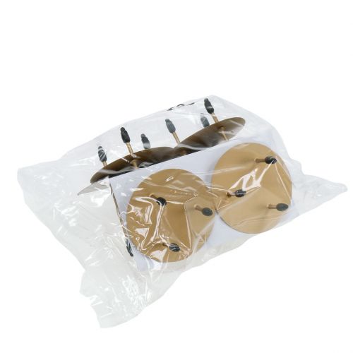 Floristik24 Kynttilänjalka Ø5cm kulta matta 4kpl