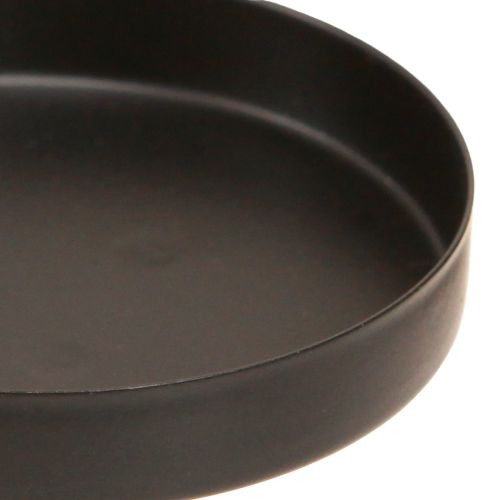 Kynttilänjalka adventtiseppele metalli mattamusta Ø8cm 4 kpl | Floristik24.fi
