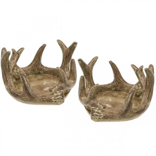 Teekynttilänjalka kynttilänjalka sarvi kulta H7cm Ø10cm 2kpl