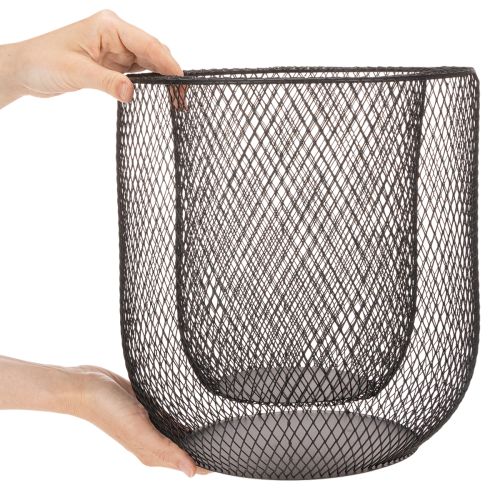 Musta metallinen korikynttilänjalka, Ø28,5/18 cm, 2 kpl:n setti | Floristik24.fi