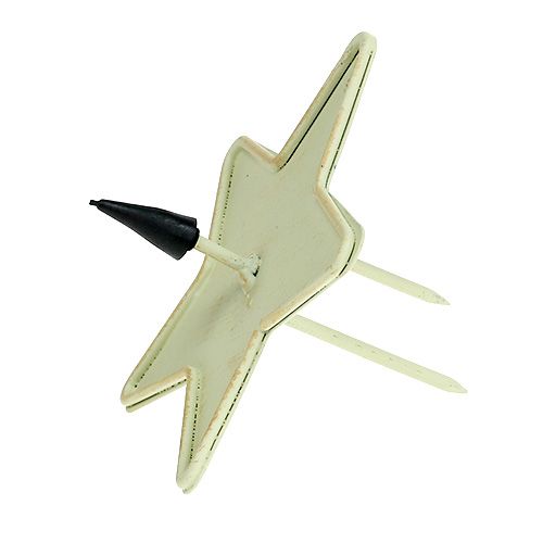 Floristik24 Kynttilänjalka Star 9cm Cream