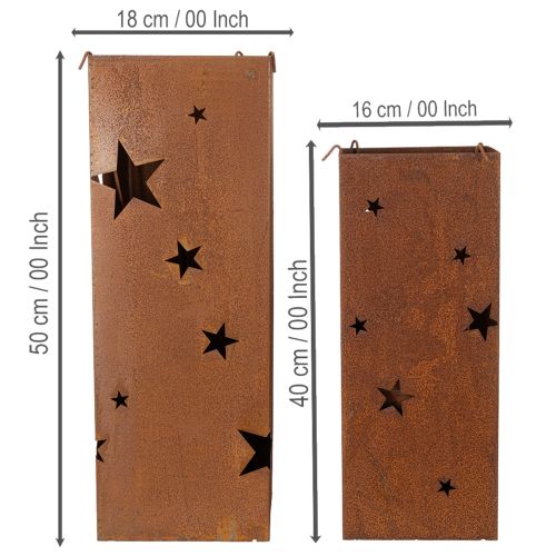 kohteita Joulukynttilänjalat, maalaismainen viimeistely, 40/50 cm korkea, 2 kpl:n setti