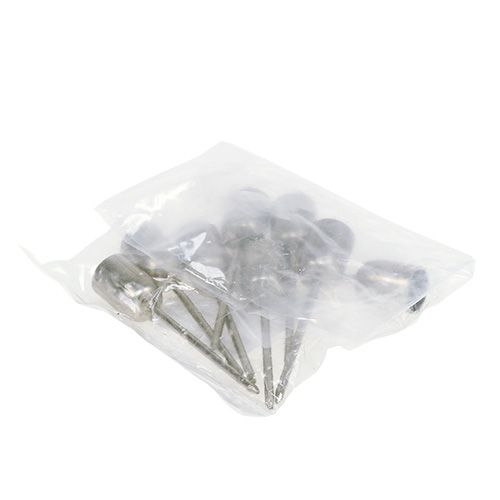 Floristik24 Kynttilänjalka puukynttilän hopealle Ø1,2cm H7cm 8kpl