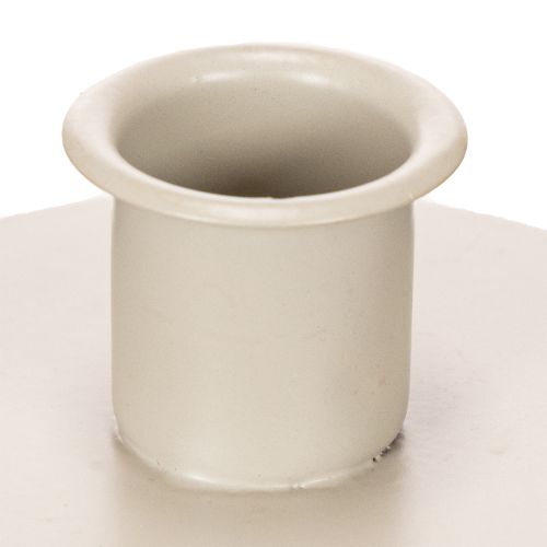Metallinen kynttilänjalka matta beigenä, pieni kynttilänjalka kartiokynttilöille, 8 cm, 3 kpl | Floristik24.fi
