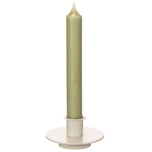 Metallinen kynttilänjalka matta beigenä, pieni kynttilänjalka kartiokynttilöille, 8 cm, 3 kpl | Floristik24.fi
