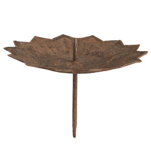 Floristik24 Kynttilänjalka kiinnitettäväksi Ø11cm K8cm ruostekuvio 4kpl