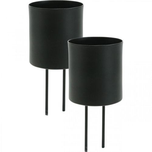 Plug-in kynttilänjalka musta kynttilänjalka Ø5cm 4 kpl
