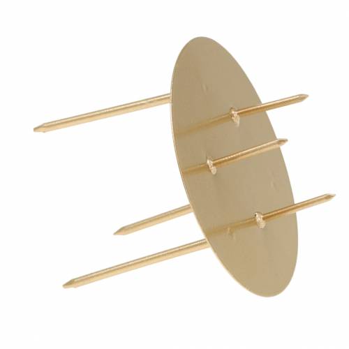 Floristik24 Plug-in kynttilänjalka kultaa Ø6,5cm 12 kpl