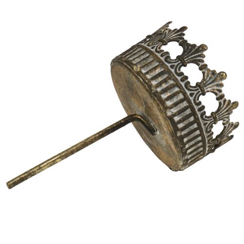 Kynttilänjalka antiikkikulta Ø7cm K12cm 1kpl