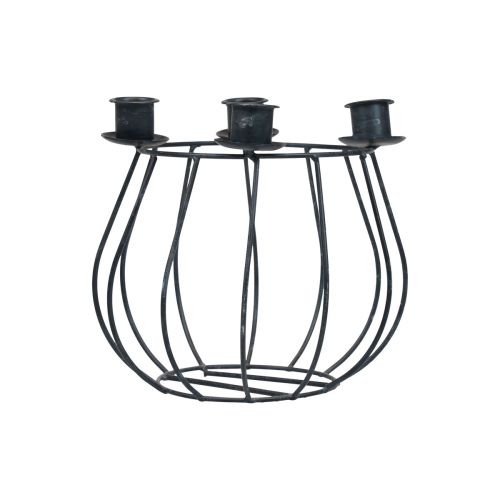 kohteita Kynttilänjalka metalliharmaa verkkokori Adventtiseppele Ø14cm