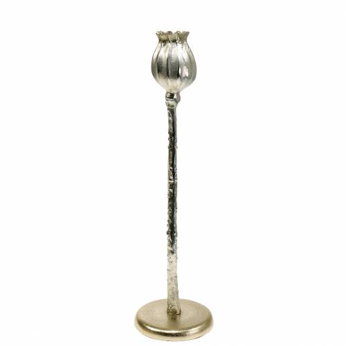 Floristik24 Kynttilänjalka unikonkukka samppanjaa H41cm