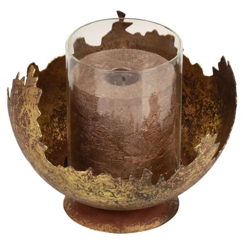 Floristik24 Pöytäkoristelu Joululyhty metallinen antiikki 12cm Ø15cm