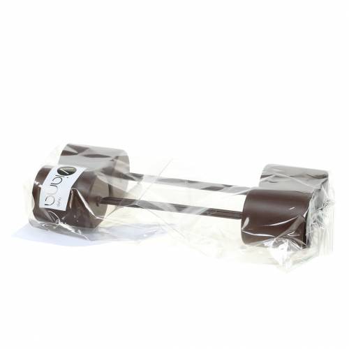 Floristik24 Kynttilänjalka tikkokynttiläille ruskea Ø3,7cm K14cm 4kpl