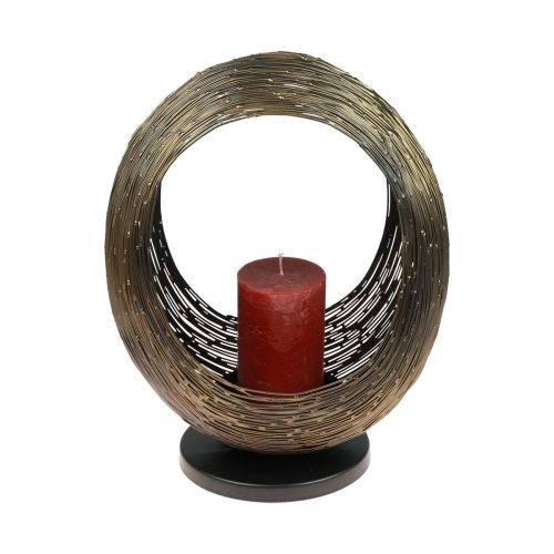 Floristik24 Kynttilänjalka metalli koristeellinen veistos kynttilänjalka H33,5cm