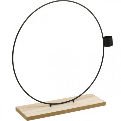 Floristik24 Koristesormus jalustalla musta metallinen kynttilänjalka Ø23cm