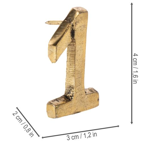 Adventtikynttilätapit, numerot 1-4, 4 kpl sarja, 4 cm, 4 kpl | Floristik24.fi