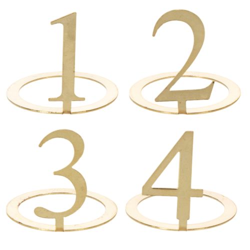 Kynttilärengas, kartiokynttilänumerosarja adventtiseppeleeseen, 3 cm, 4 kpl