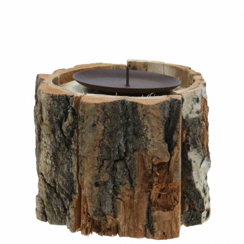 Floristik24 Kynttilänjalka puu Ø13cm K10cm