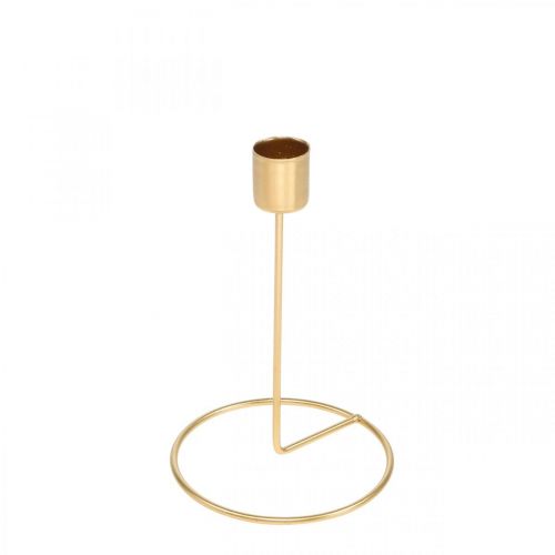 Floristik24 Kynttilänjalka kultainen pöytäkoriste metalli Kynttilään Ø10cm H15cm