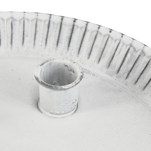 kohteita Kynttilälevykakkumuotti, jossa 4 kynttilänjalkaa, valkoinen Ø25cm