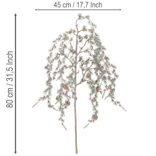 Tekomännynoksa käpyillä, koristeellinen männynoksa, keinotekoinen, 80 cm, 3 kpl | Floristik24.fi