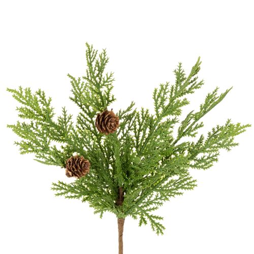 Keinotekoinen männynoksa käpyineen, 28 cm, 6 kpl