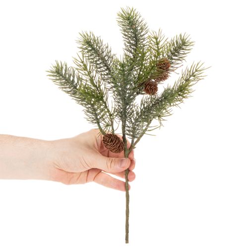 Keinotekoinen joulun oksa, koristeellinen oksa käpyillä | Floristik24.fi