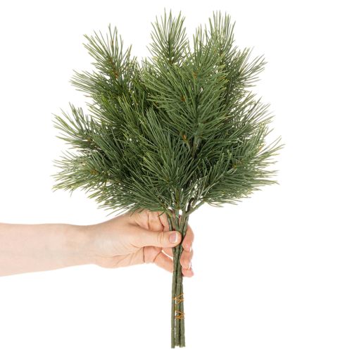 Keinotekoinen männynoksa talvikoristeisiin, 40 cm, 4 kpl | Floristik24.fi
