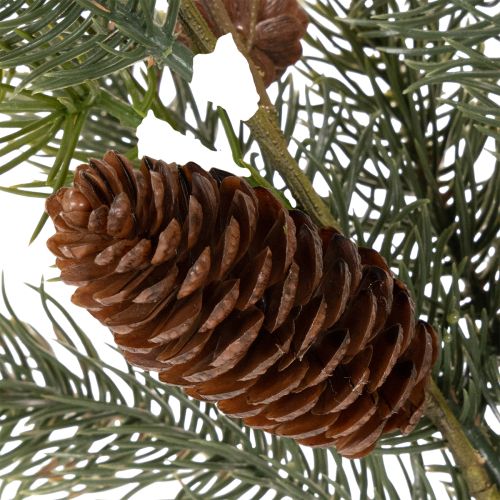 Keinotekoinen kuusenoksa kartiokoristeella, 41cm | Floristik24.fi