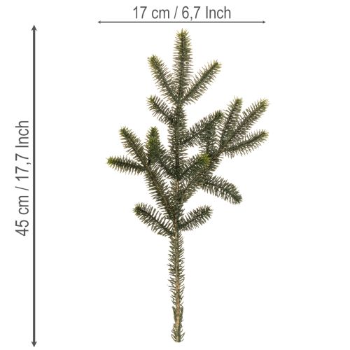 Keinotekoinen kuusenoksa pöytäkoristeeseen ja asetelmiin, 45 cm, 3 kpl | Floristik24.fi