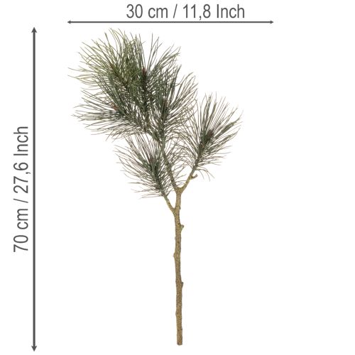 Keinotekoinen männynoksa pöytäkoristeisiin ja maljakoihin, 70 cm | Floristik24.fi