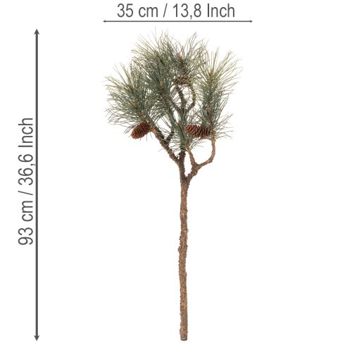 Keinotekoinen männynoksa käpyillä, olohuoneen sisustus, 93 cm | Floristik24.fi