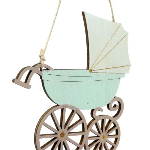 Deco-ripustinrattaat vaaleanpunainen / sininen 16.5cm x 15cm 6kpl