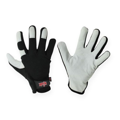 Kixx Lycra Gloves koko 8 musta, vaaleanharmaa