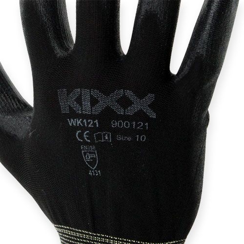 kohteita Kixx Nylon puutarhakäsineet koko 10 musta